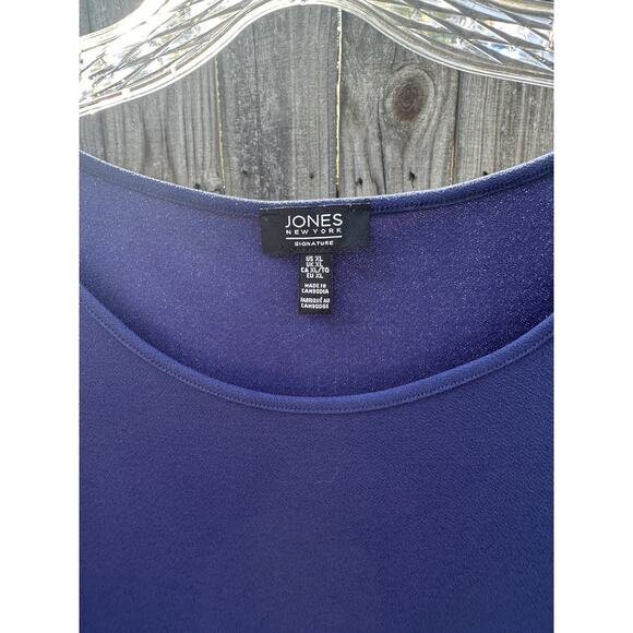 Jones New York Signature Asymmetrical Ruffle Tank - XL - Picture 3 of 7